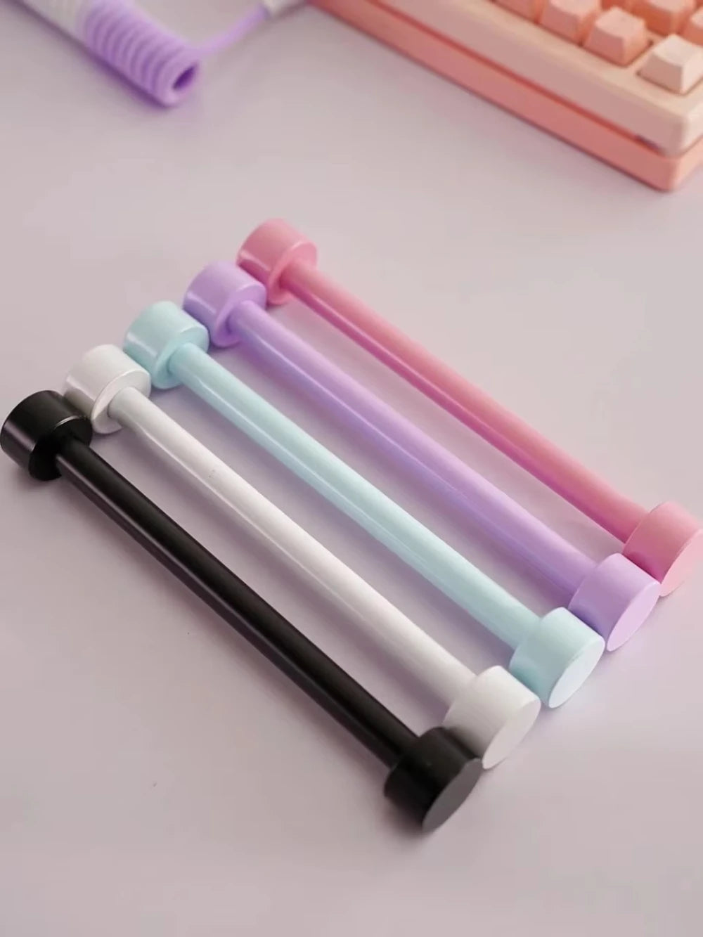 Coiled Cable Protection Rod Coiled Keyboard Cable Weight Rod Reel Stick Cable Organizer 18Cm All-Metal