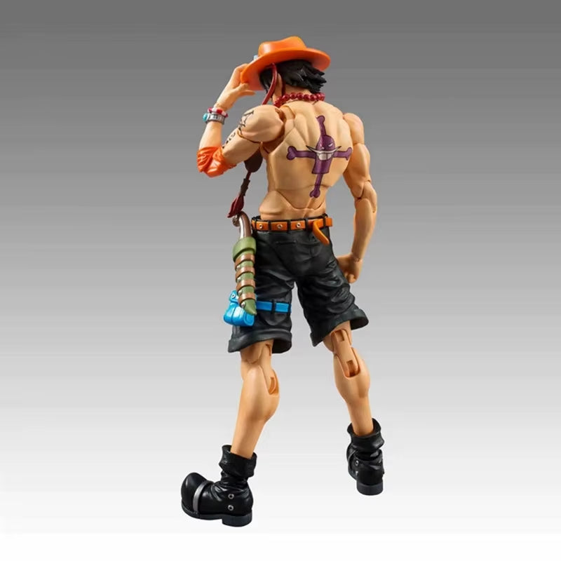 18CM Anime Figure One Piece Action Ace Fire Fist Escal D Ace Luffy Brother Toys Japan Anime Collectible Figurines PVC Model Toy