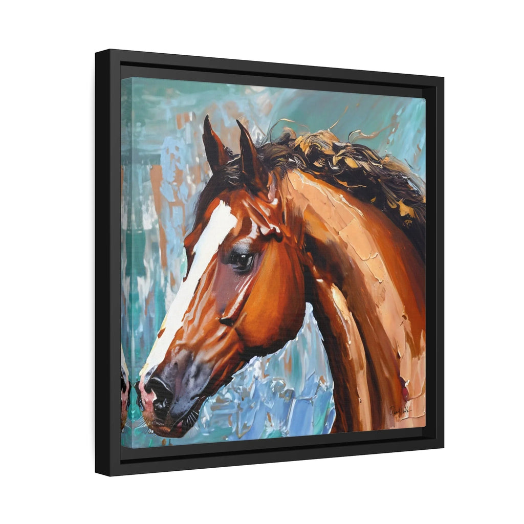 Brown Stallion Portrait Canvas Wall Art - Elevate Your Space with QueenNoble's Masterpiece