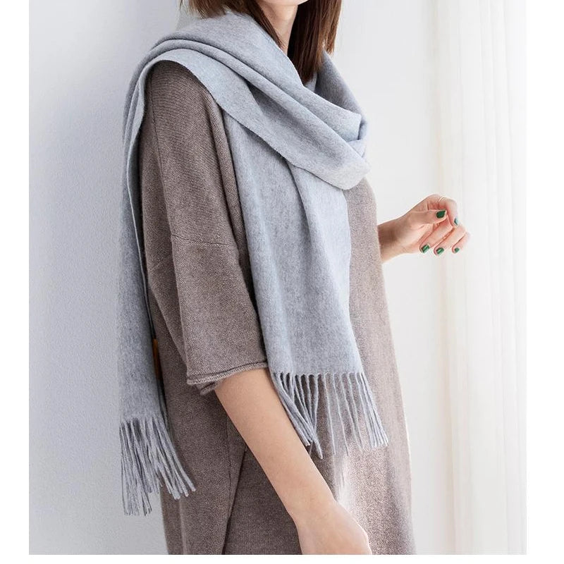 Solidlove Wool Winter Scarf Women Scarves Adult Scarves for Ladies 100% Wool Scarf Women Fashion Cashmere Poncho Wrap