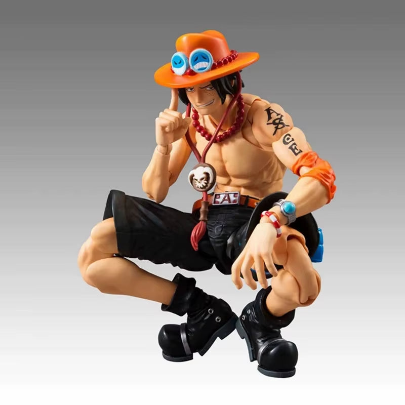 18CM Anime Figure One Piece Action Ace Fire Fist Escal D Ace Luffy Brother Toys Japan Anime Collectible Figurines PVC Model Toy